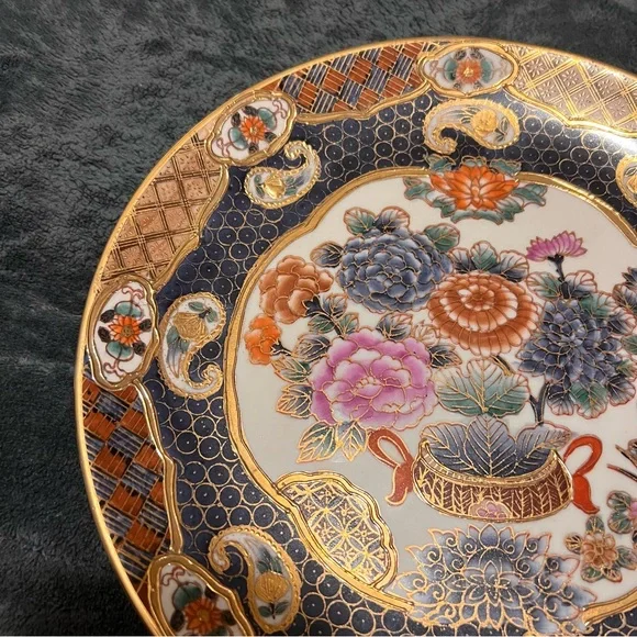 Andrea Decorative Plate with Gold Floral Accents - Picture 5 of 10